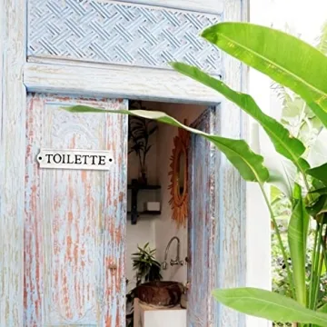 Sungmor Cast Iron Toilet Sign - Stylish Wall Decor