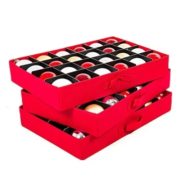 Secure Christmas Ornament Storage Box for 72 Ornaments