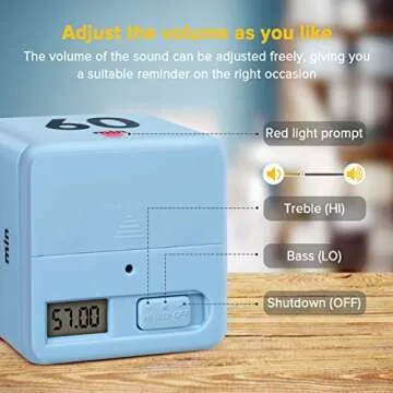 Cube Timer, Productivity Timer Kids Timer Gravity Sensor flip Timer for Time Management and Countdown Settings 15-20-30-60 Minutes for Study, Kitchen Cooking, Workout, Yoga