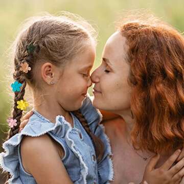 SuPoo Mini Flower Hair Clips Set - 22pcs Small Square Claw Clips for Thin Hair, Tiny Hair Accessorie...