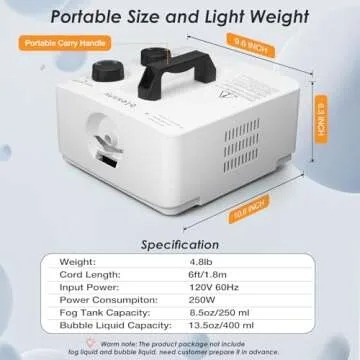 blessny 2-in-1 Fog Bubble Machine for Events and Parties