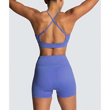 IWEMEK Workout Sets for Women 2 Piece Yoga Tracksuits Outfits High Waisted Running Biker Shorts with...