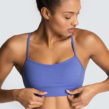 IWEMEK Workout Sets for Women 2 Piece Yoga Tracksuits Outfits High Waisted Running Biker Shorts with Adjustable Strap Sport Bra Exercise Running Gym Clothes Sets Blue Medium