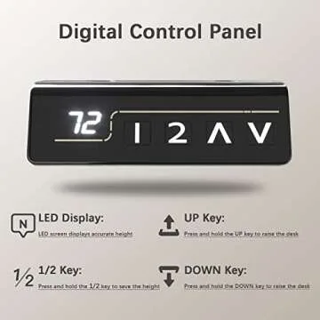 Furmax Height Adjustable Standing Desk 63 x 24 Inches White