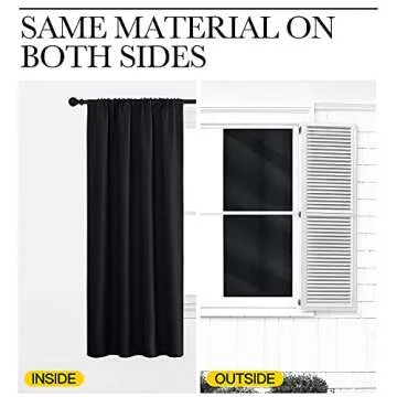 NICETOWN Halloween Black Out Curtain Panels for Kitchen - Energy Smart Decoration Thermal Insulating Blackout Drapes/Draperies for Small Window (2 Panels, 34 inches Wide by 63 inches Long)