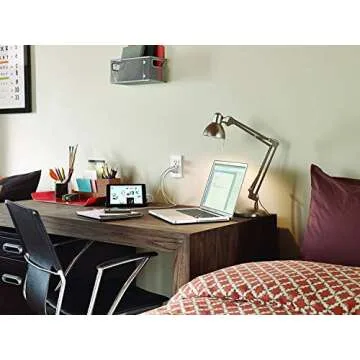 Leviton T5632-W 15-Amp USB Charger/Tamper Resistant Duplex Receptacle, White