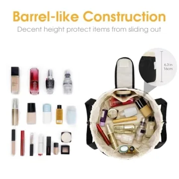 Stylish Barrel Makeup Bag - Ideal Travel Organizer