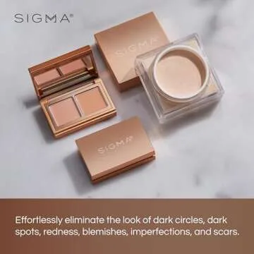 Sigma Beauty Spectrum Color-Correcting Duo – Color Correcting Cream for Concealing and Priming Skin, 2in1 Makeup Set with Buildable, Customizable Shades for all Skin Types (Medium to Dark)