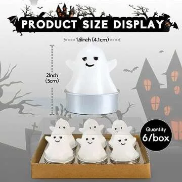 Halloween Smiling Ghost Candles for Autumn Festivities