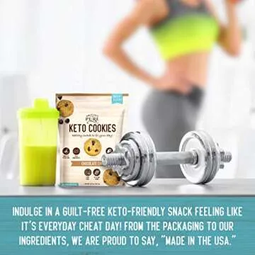 Proudly Pure Mini Bite Size On the Go 3 Pack Keto Cookie Chocolate Chip Snacks - Healthy Low Carb, Diet Friendly, Tasty and Delicious Gluten Free Food Treats Made With Real All Natural Ingredients