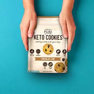 Proudly Pure Mini Bite Size On the Go 3 Pack Keto Cookie Chocolate Chip Snacks - Healthy Low Carb, Diet Friendly, Tasty and Delicious Gluten Free Food Treats Made With Real All Natural Ingredients