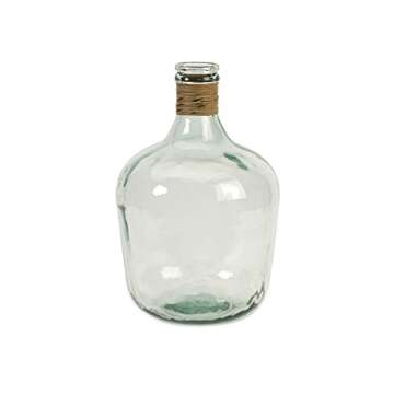 IMAX 84508 Boccioni Glass Jug in Small – Storage Container for Fermenting, Serving/Storing – Sustainable, Handcrafted Display Jars. Decorative Accessories