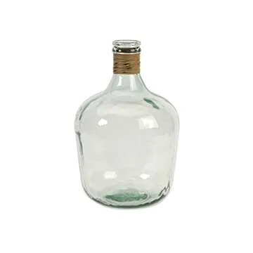 IMAX 84508 Boccioni Glass Jug in Small – Storage Container for Fermenting, Serving/Storing – Sustainable, Handcrafted Display Jars. Decorative Accessories