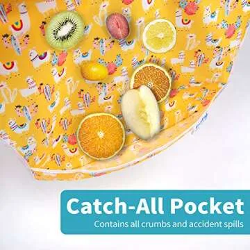 3 Pcs Long Sleeved Bib Set | Baby Waterproof Bibs with Pocket Bundle | Toddler Bib with Sleeves and Crumb Catcher | Stain and Odor Resistance Play Smock Apron - Pack of 3 | 6-24 Months