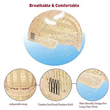 eNilecor Pink Wig, 12" Short Bob Wigs with Bangs Straight Synthetic Colorful Cosplay Daily Party Wig for Women Natural As Real Hair+ Free Wig Cap (Pink)