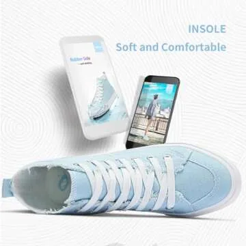 Obtaom Womens High Top Sneakers Casual Fashion Shoe