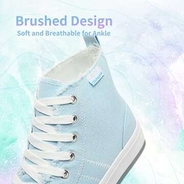 Obtaom Womens High Top Sneakers Casual Fashion Shoe