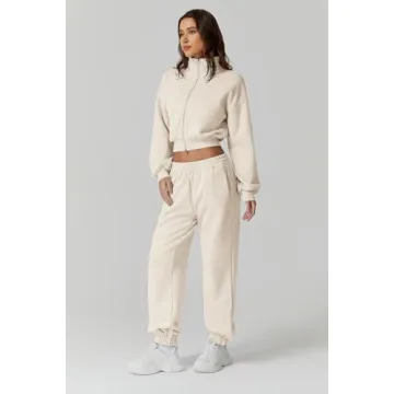 QINSEN Women's Fleece Sweatsuit Cozy Loungewear Set