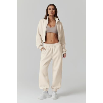 QINSEN Women's Fleece Sweatsuit Cozy Loungewear Set
