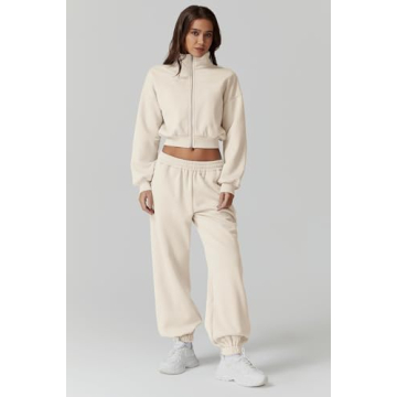 QINSEN Women's Fleece Sweatsuit Cozy Loungewear Set