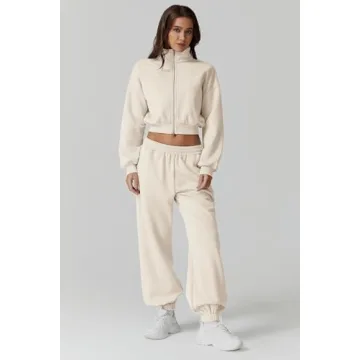 QINSEN Women's Fleece Sweatsuit Cozy Loungewear Set