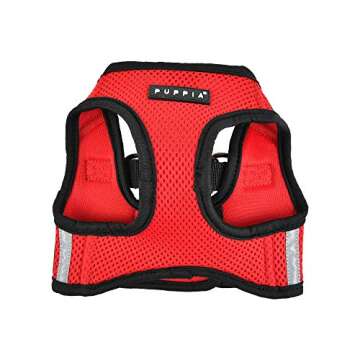 Puppia Soft Vest Harness Pro - Red - M