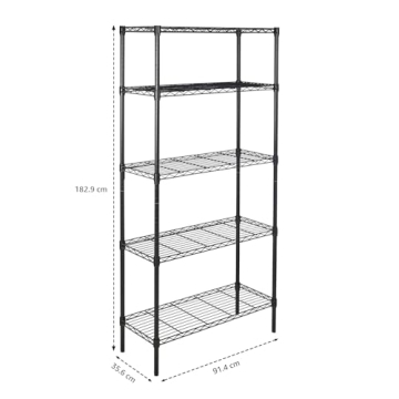 Amazon Basics 5-Shelf Heavy Duty Storage Rack for Easy Organization