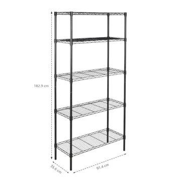 Amazon Basics 5-Shelf Heavy Duty Storage Rack for Easy Organization