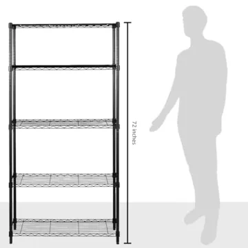 Amazon Basics 5-Shelf Heavy Duty Storage Rack for Easy Organization