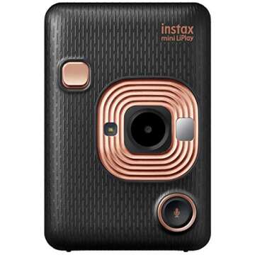 Fujifilm Instax Mini Liplay Instant Camera Bundle - Elegant Black