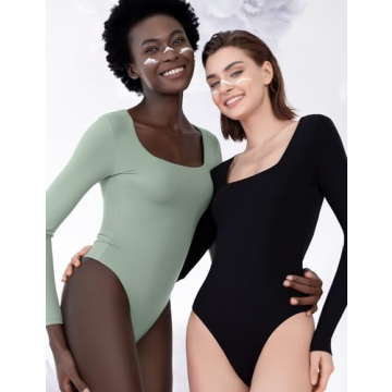 PUMIEY Long Sleeve Bodysuits for Women - Stylish Comfort