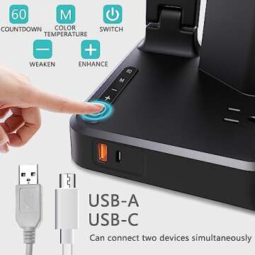 Cozoo LED Desk Lamp with USB Charging for Home Office