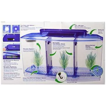 Penn-Plax Deluxe Triple Betta Aquarium for 3 Bettas