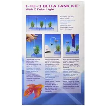 Penn-Plax Deluxe Triple Betta Aquarium for 3 Bettas