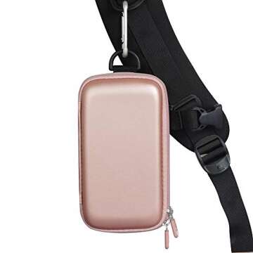 Hermitshell Hard Travel Case fits EnergyCell/POWERADD Pilot 4GS 12000mAh 8-Pin Input Portable Charger (Rose Gold)