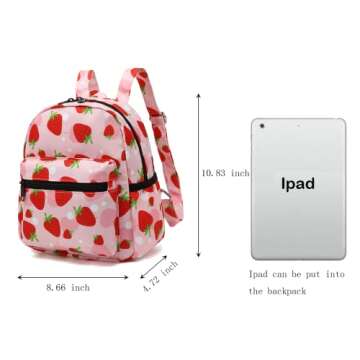 YiXiamo Cute mini tiny small pack bag backpack for grils children and adult (strawberry)