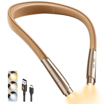 enclize LED Neck Reading Light, Book Light for Reading in Bed, 3 Colors, 9 Brightness Levels, Lightw...