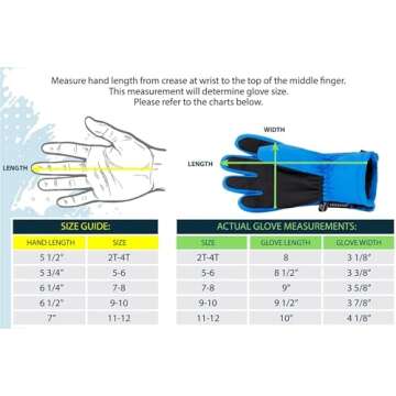 Andy & Evan Kids' Zip Gloves, Waterproof Winter Snow Gloves, Side Zippers, Touchscreen, Ski Snowboar...