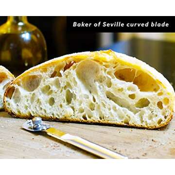 Baker of Seville Bread Lame – Now with 6 Included blades. Change from Straight or Curved Blade Lame in seconds with the Patented Design. Built for professional and serious bakers.
