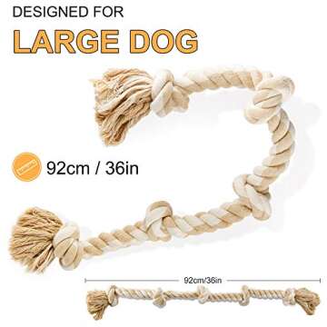 Durable Fida Dog Rope Toy for Strong Chewers 3FT