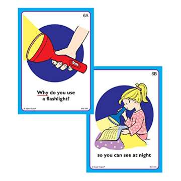 Super Duper Publications | Ask and Answer® Why Questions Fun Deck | Communication and Language Processing Skills Flash Cards | Educational Learning Materials for Children