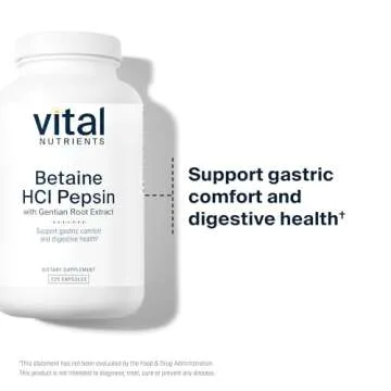 Vital Nutrients Betaine HCL | Digestive Support Enzyme Formula