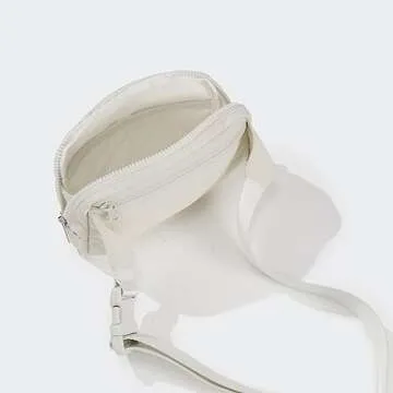 Pander Belt Bag Large 2L, Waterproof Everywhere Fanny Pack Purse for Women and Men with Adjustable Strap (White Opal).