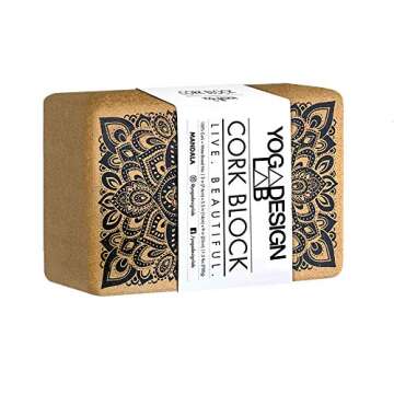 YOGA DESIGN LAB | The Cork Block | Eco Friendly Luxury | Superior Grip and Strength | Natural