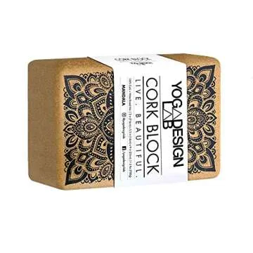YOGA DESIGN LAB | The Cork Block | Eco Friendly Luxury | Superior Grip and Strength | Natural