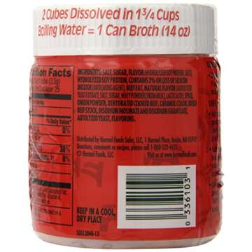 Herbox Bouillon Cubes Beef 25 cubes, 3.2500-ounces (Pack of6)