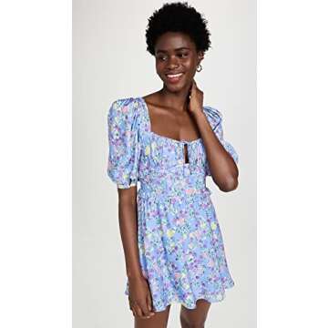 For Love & Lemons Women's Charlene Puff Sleeve Mini Dress