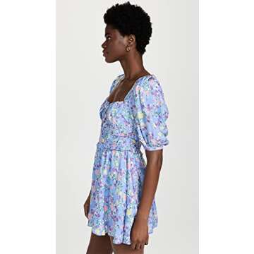 For Love & Lemons Women's Charlene Puff Sleeve Mini Dress
