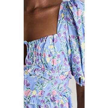 For Love & Lemons Women's Charlene Puff Sleeve Mini Dress