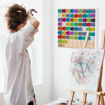 Gisafai Wooden Paint Organizer - Wall Mounted Storage Rack